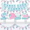 Big Dot of Happiness Narwhal Girl - Banner and Photo Booth Decorations - Under The Sea Baby Shower or Birthday Party Supplies Kit - Doterrific Bundle